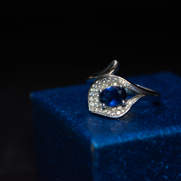 Blue Diamond Ring